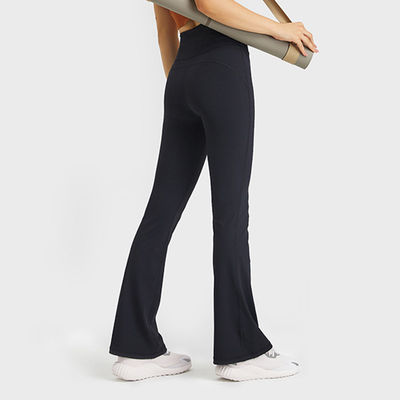Flared Leg Pocket Yoga Pants Women High Wasit Leggings With Hidden Pocket