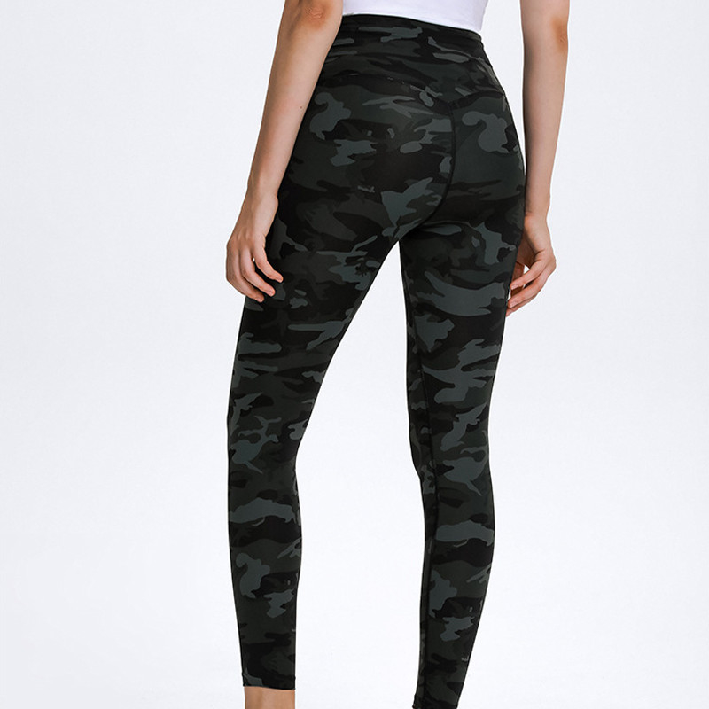 High Waisted Non See Through Camo Yoga Leggings pants Breathable Size S - 2XL